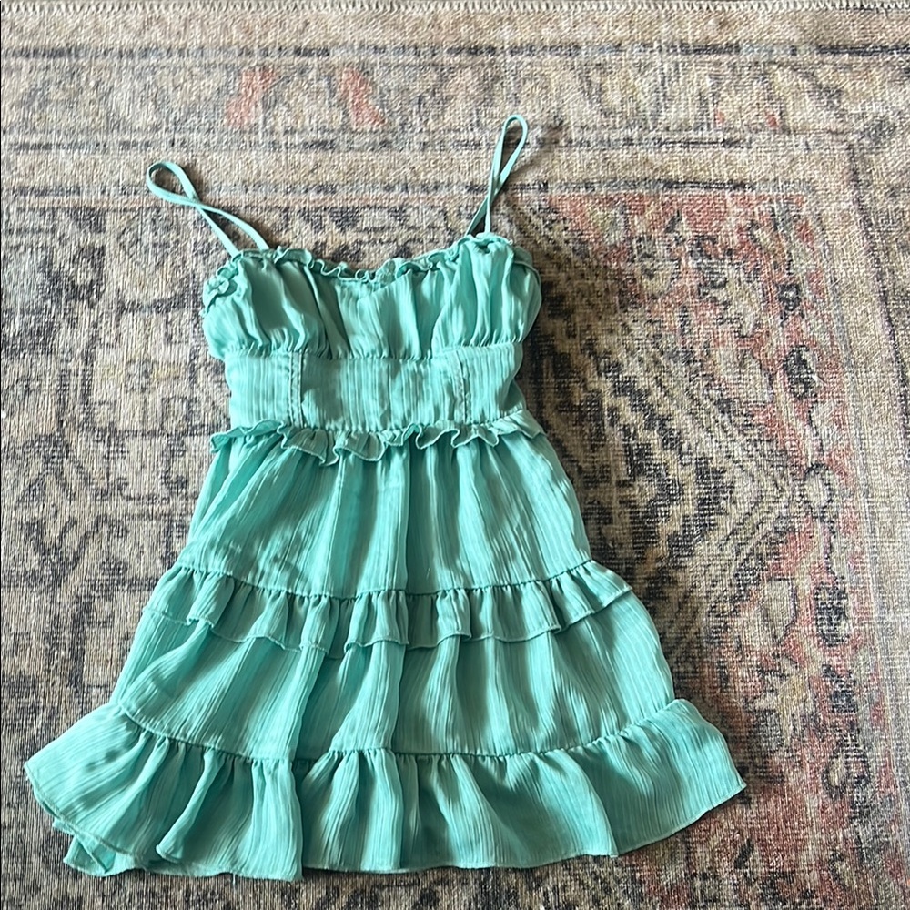 Charming Green Kids Dress
